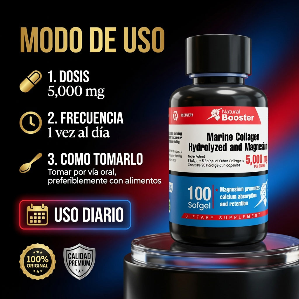 MARINE HYDROLYZERD COLLAGEN X5.000 MG X100 NATURAL BOOSTER ia_4