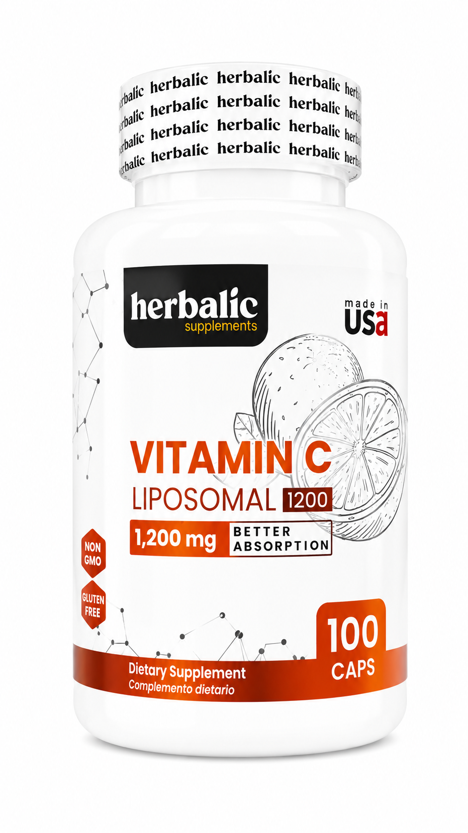 VITAMIN C LIPOSOMAL CAP X100 HERBALIC principal
