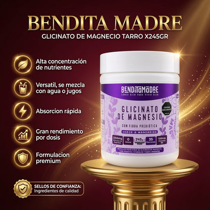 GLICINATO DE MAGNECIO TARRO X245GR BENDITA MADRE ia_2