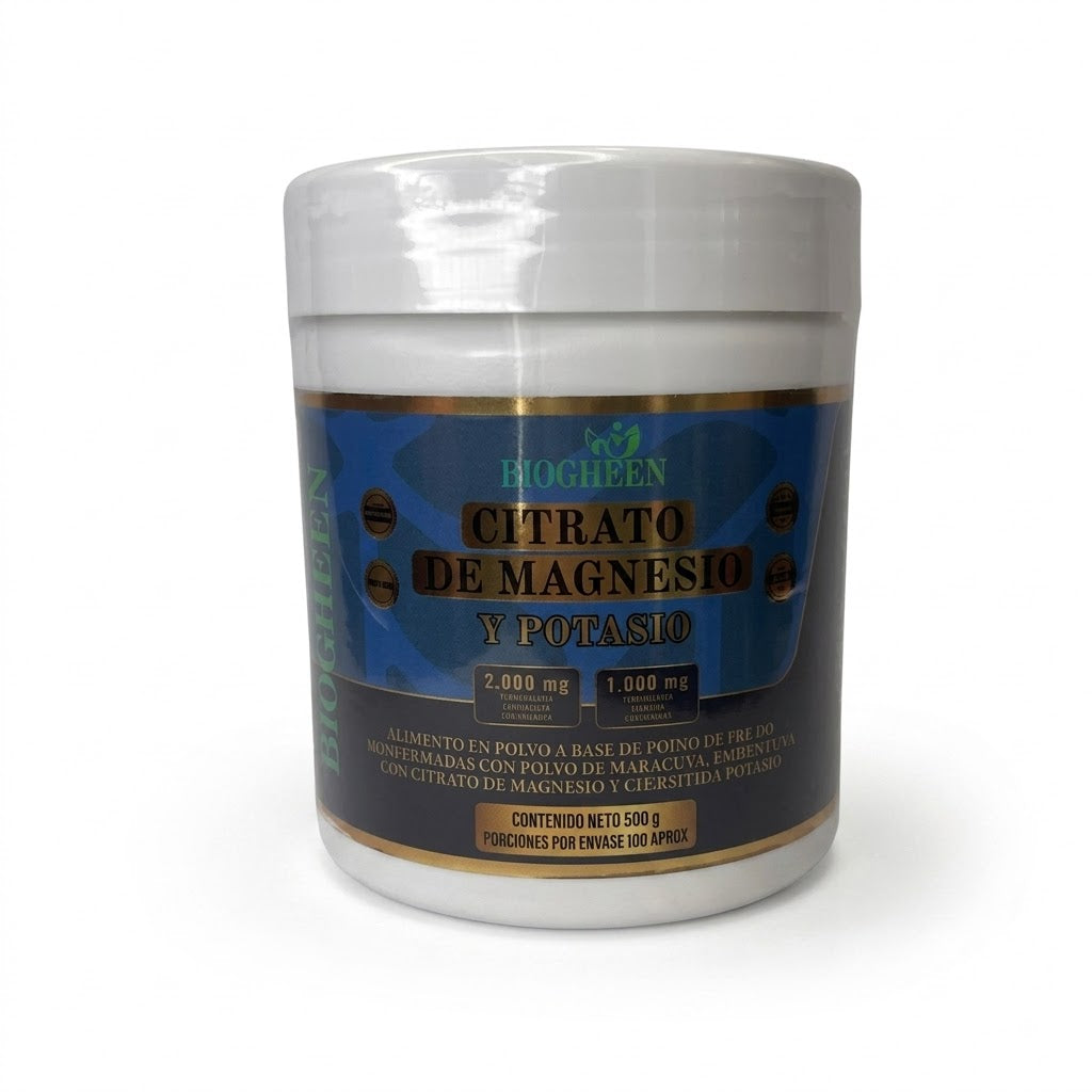 Citrato de Magnesium y Potassium x300 g Biogreen — SKU 000453