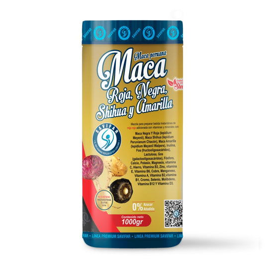 MACA ROJA ,NEGRA ,SHIGUA Y AMARILLA X1.000 GR SAVIFAR principal