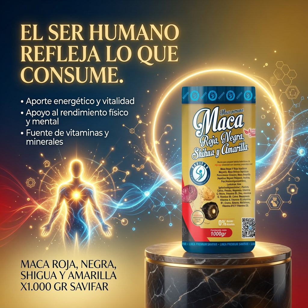 MACA ROJA ,NEGRA ,SHIGUA Y AMARILLA X1.000 GR SAVIFAR ia_3