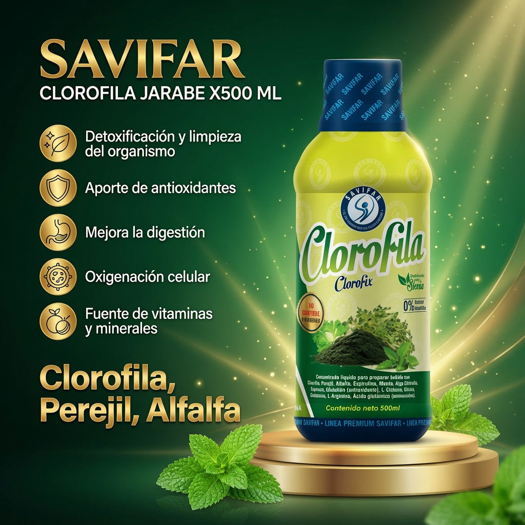 CLOROFILA JARABE X500 ML SAVIFAR ia_2