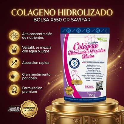 COLAGENO HIDROLIZADO BOLSA X550 GR SAVIFAR ia_2