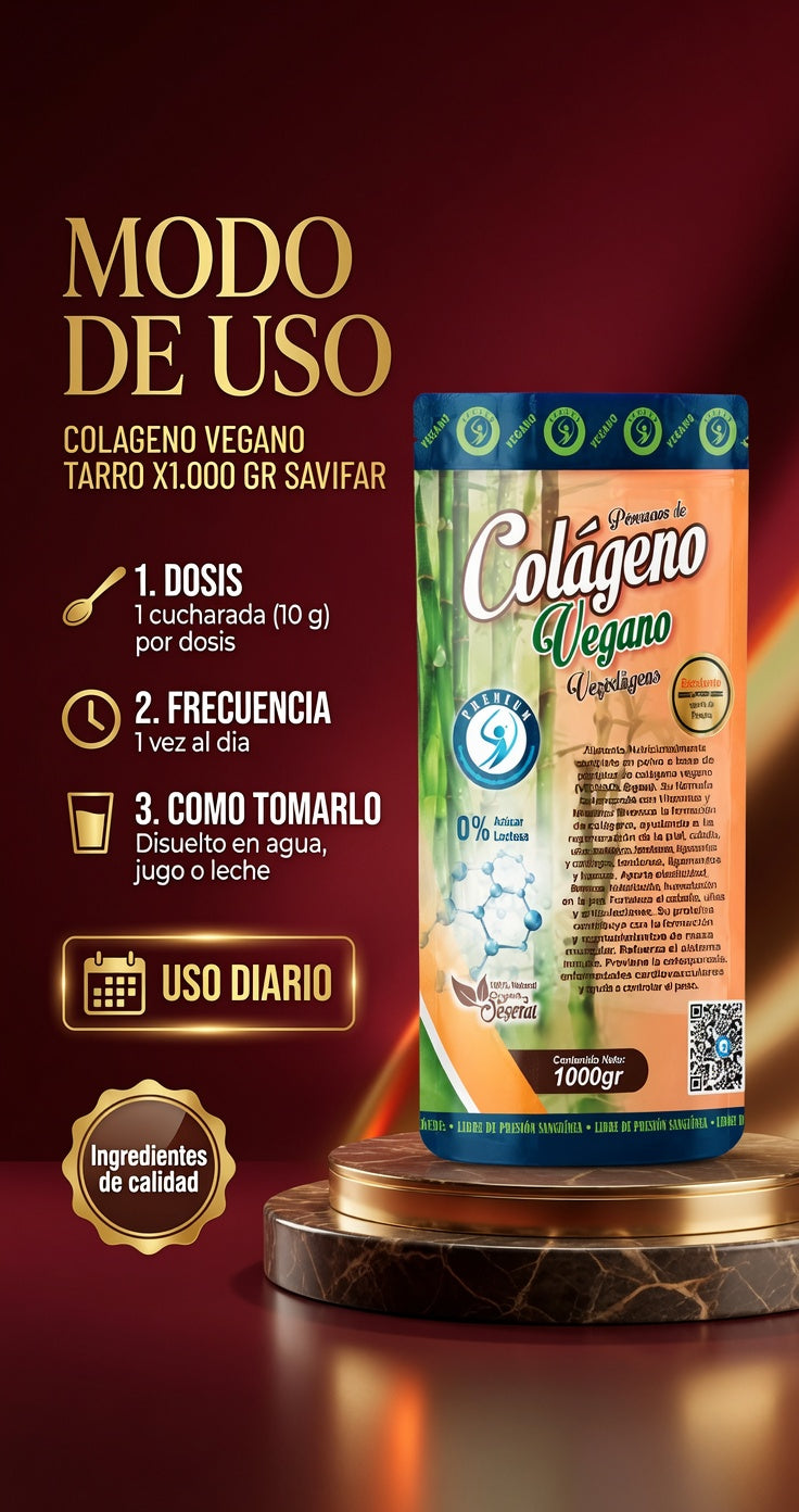 COLAGENO VEGANO TARRO X1.000 GR SAVIFAR ia_4