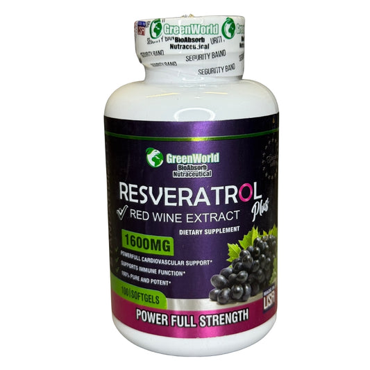 RESVERATROL PLUS 1.600MG X100 CAPS. GREENWORLD principal