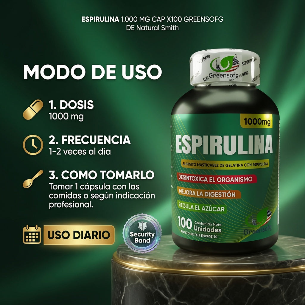 ESPIRULINA 1.000 MG CAP X100 GREENSOFG ia_4