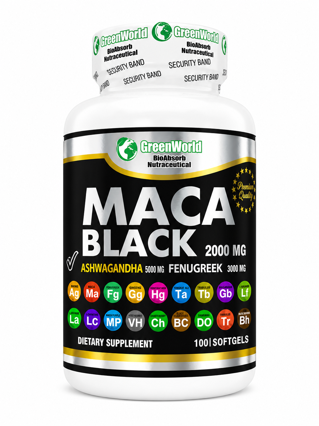 MACA BLACK SOF X100 GREENWORLD principal