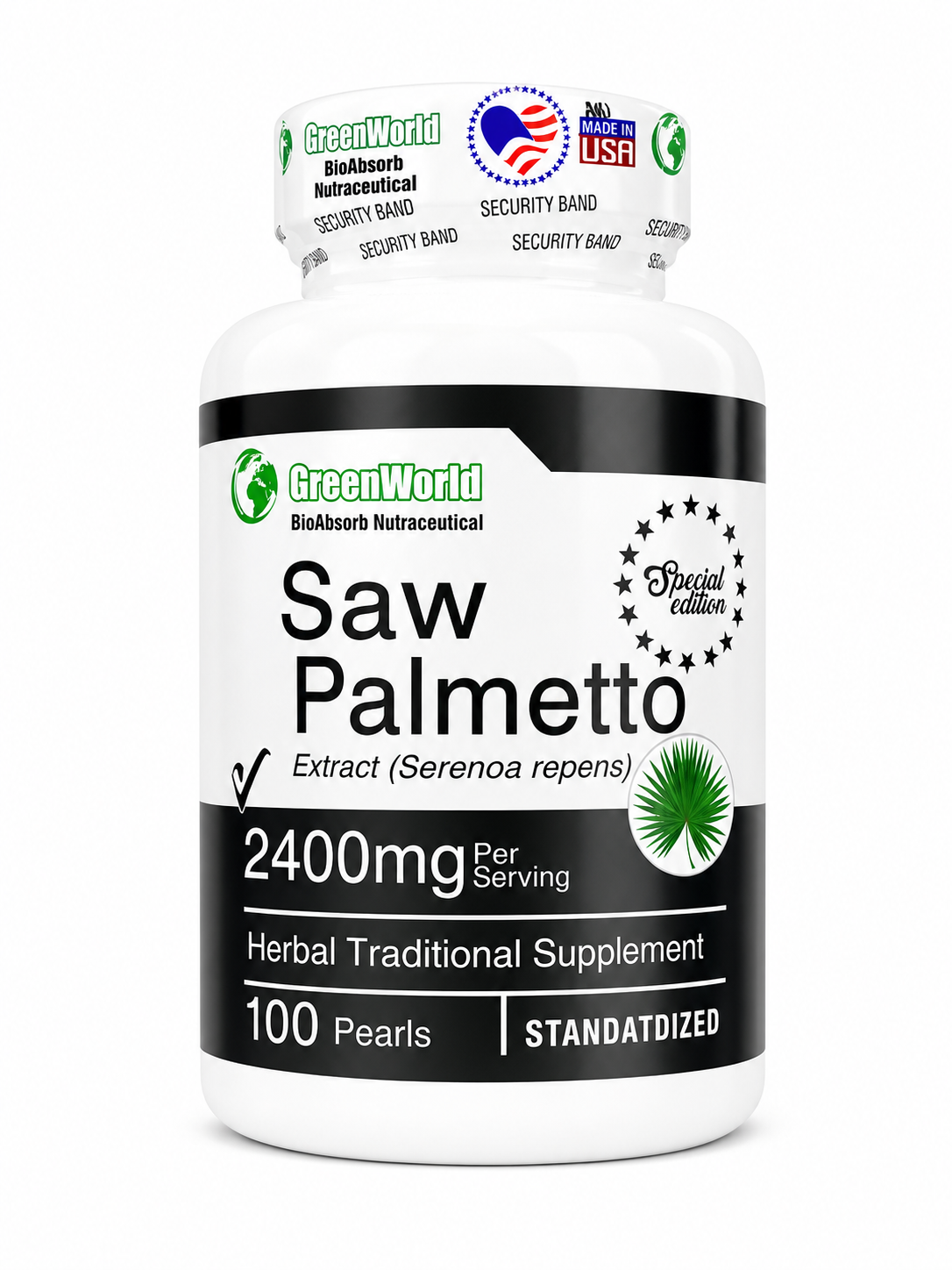 SAW PALMETTO 2.500MG  X100 CAPS. GREENWORLD principal