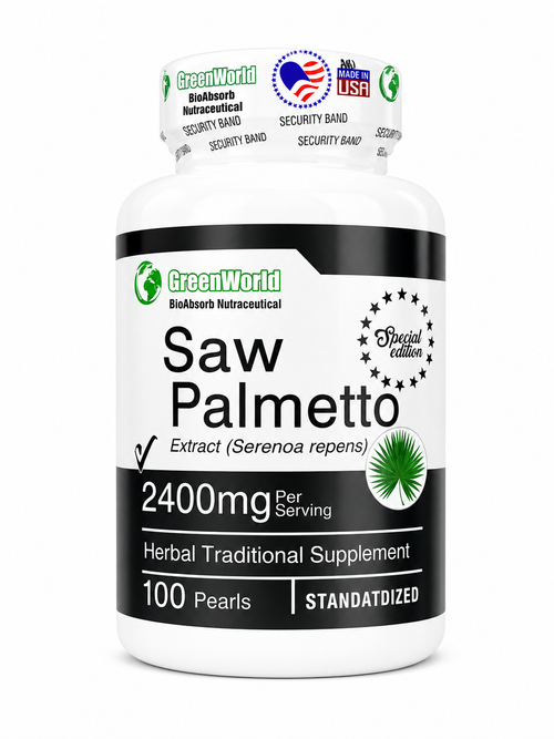 SAW PALMETTO 2.500MG  X100 CAPS. GREENWORLD principal