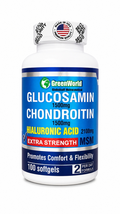 GLUCOSAMINE 1.500 MG + CHONDROITIN 1.500 MG SOF X100 GREEWORLD principal