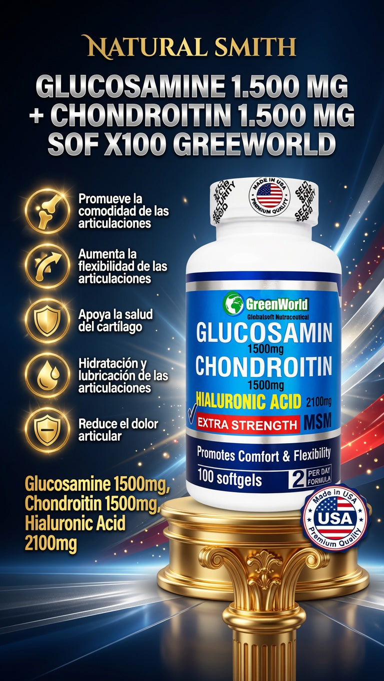 GLUCOSAMINE 1.500 MG + CHONDROITIN 1.500 MG SOF X100 GREEWORLD ia_2