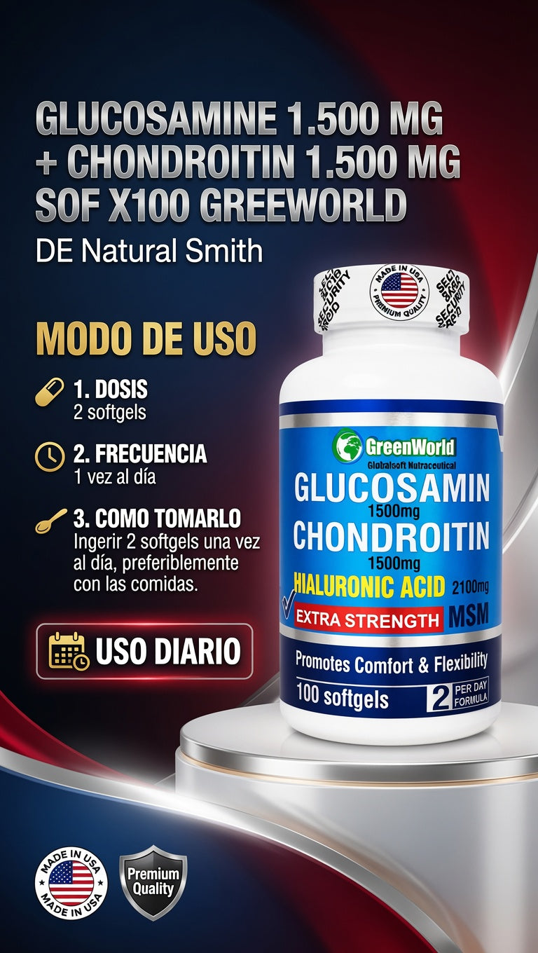 GLUCOSAMINE 1.500 MG + CHONDROITIN 1.500 MG SOF X100 GREEWORLD ia_4