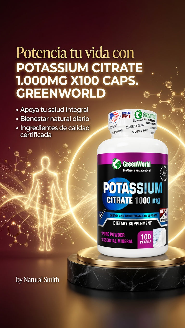 POTASSIUM CITRATE 1.000MG X100 CAPS. GREENWORLD ia_3