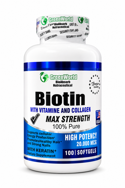BIOTIN AND COLLAGEN CAP X100 GREENWORLD principal