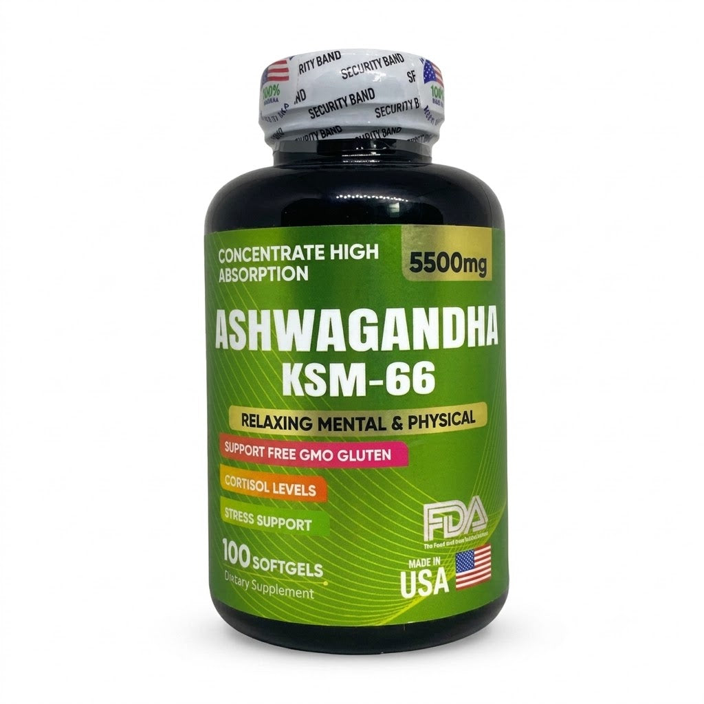 ASHWANDHA 5.500 MG  KSM-66 X100 NATURAL GREENSOFG principal