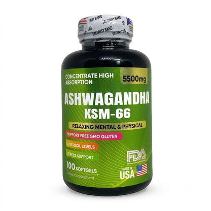 ASHWANDHA 5.500 MG  KSM-66 X100 NATURAL GREENSOFG principal