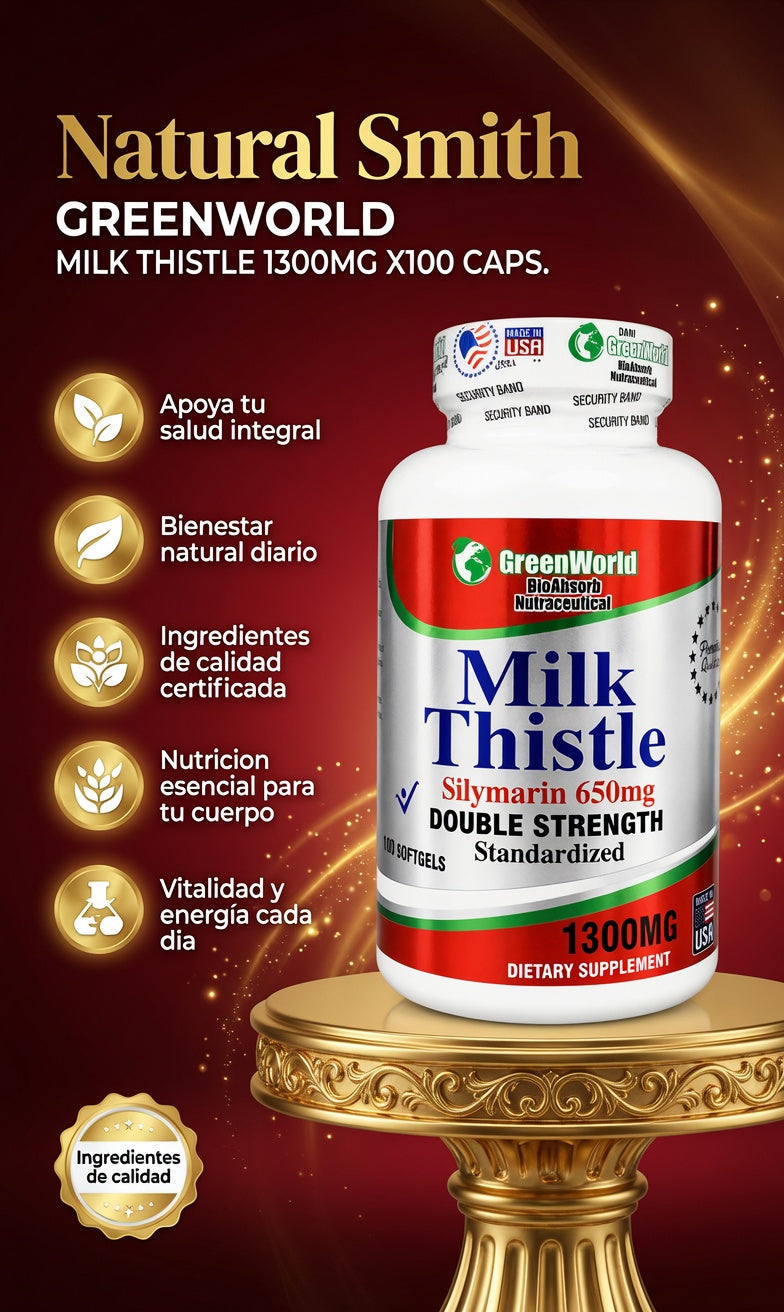 MILK THISTLE 1300MG X100 CAPS. GREENWORLD ia_2