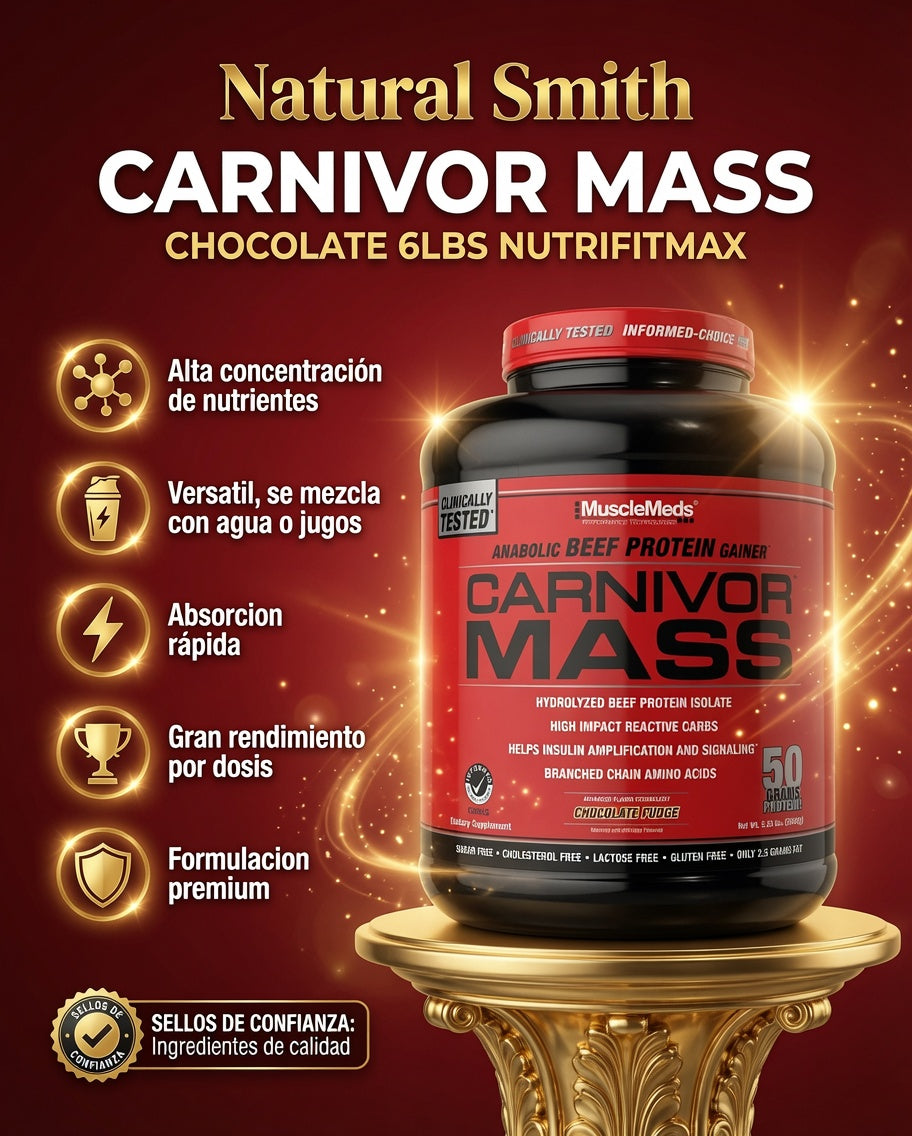 CARNIVOR MASS CHOCOLATE 6LBS NUTRIFITMAX ia_2