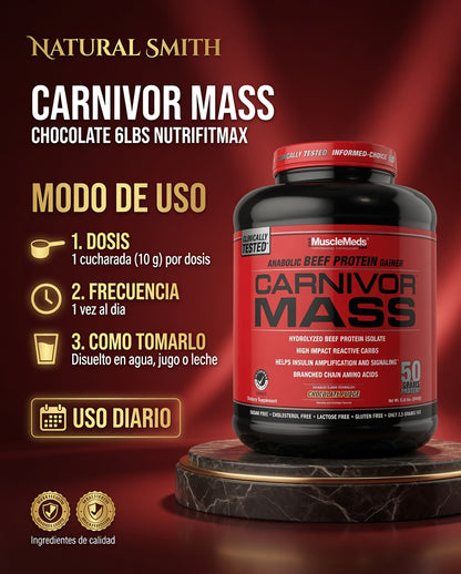 CARNIVOR MASS CHOCOLATE 6LBS NUTRIFITMAX ia_4