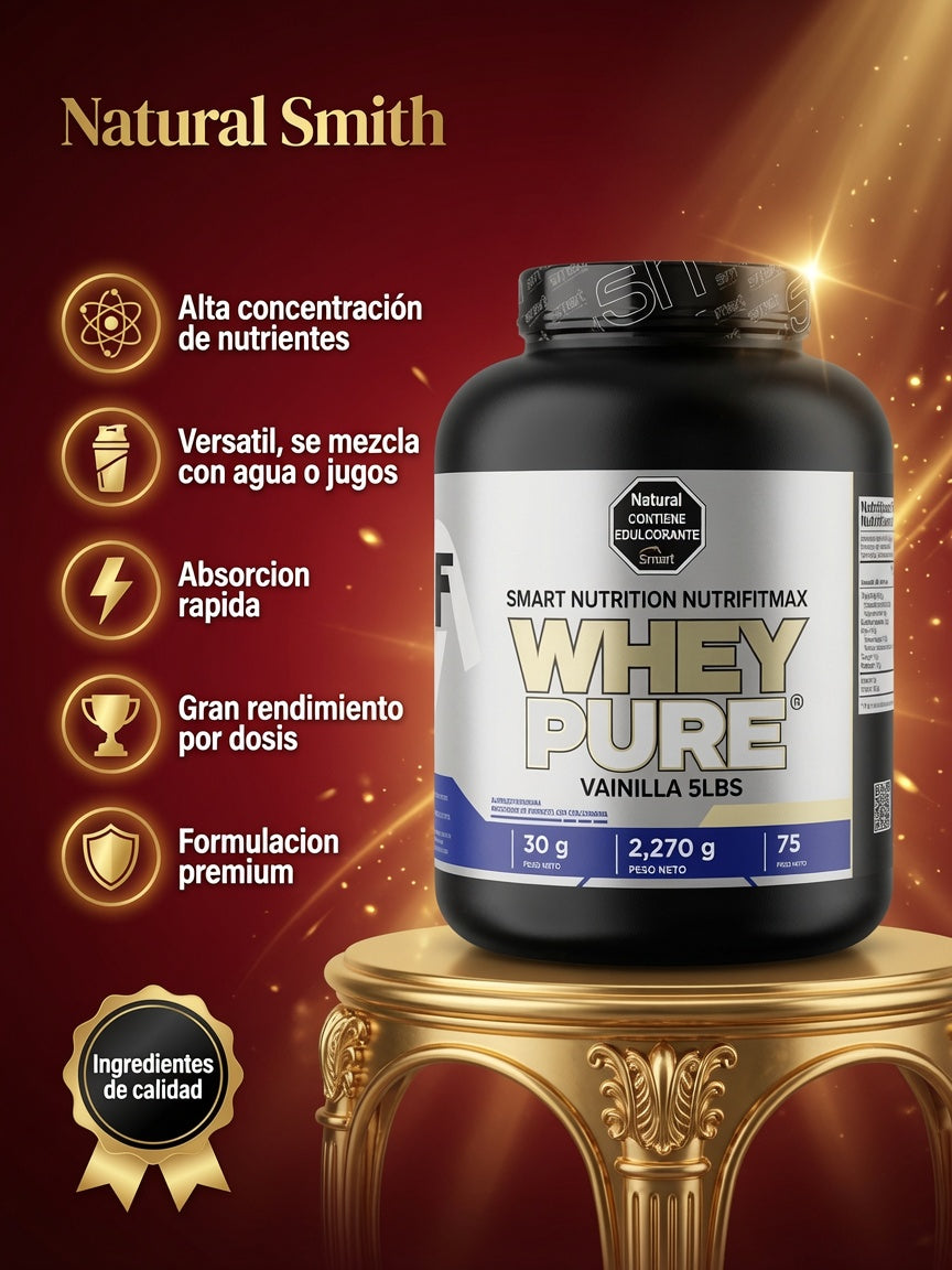 WHEY PURE VAINILLA 5LBS SMART NUTRITION NUTRIFITMAX ia_2