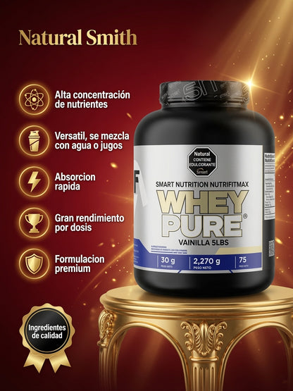 WHEY PURE VAINILLA 5LBS SMART NUTRITION NUTRIFITMAX ia_2