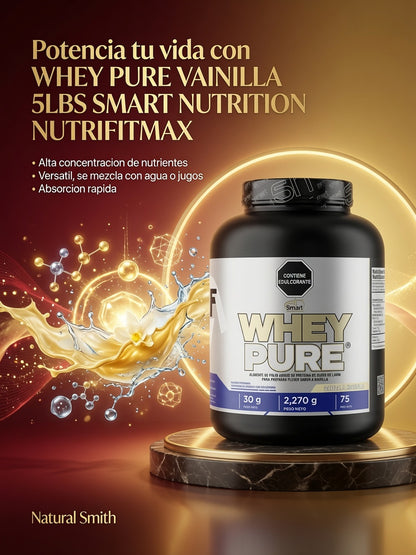 WHEY PURE VAINILLA 5LBS SMART NUTRITION NUTRIFITMAX ia_3