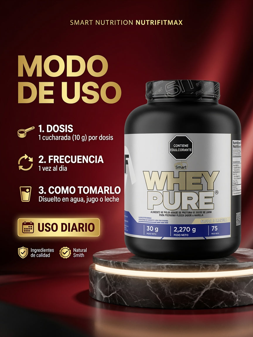 WHEY PURE VAINILLA 5LBS SMART NUTRITION NUTRIFITMAX ia_4
