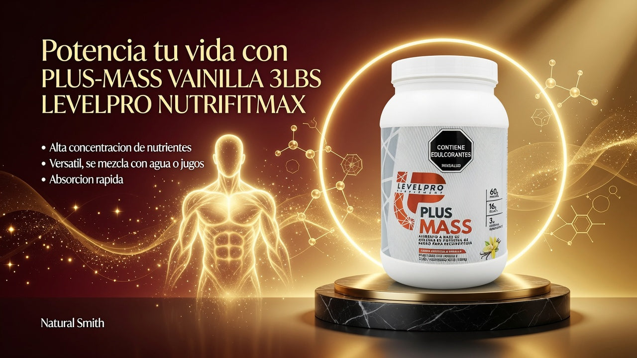 PLUS-MASS VAINILLA 3LBS LEVELPRO NUTRIFITMAX ia_3