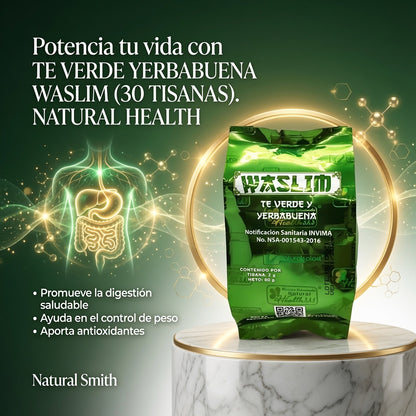 TE VERDE YERBABUENA WASLIM (30 TISANAS). NATURAL HEALTH ia_3