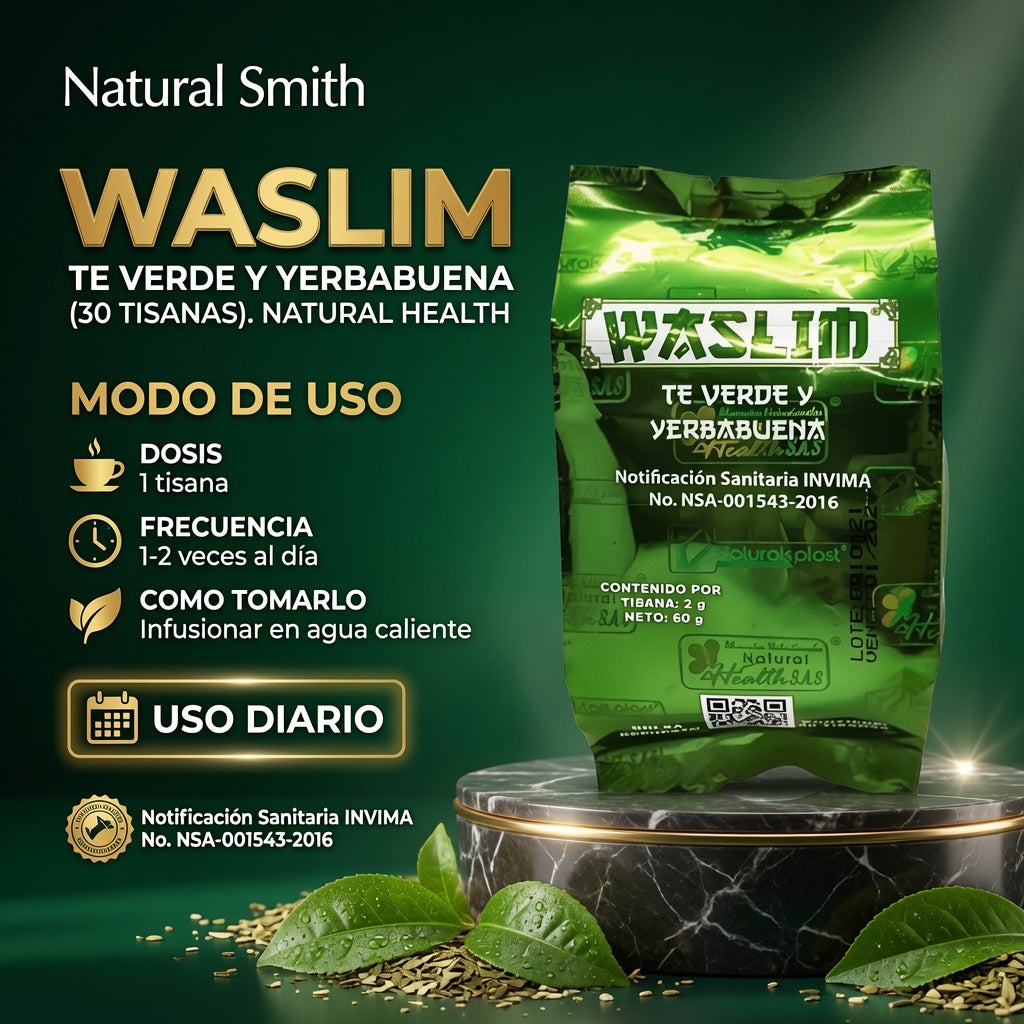 TE VERDE YERBABUENA WASLIM (30 TISANAS). NATURAL HEALTH ia_4