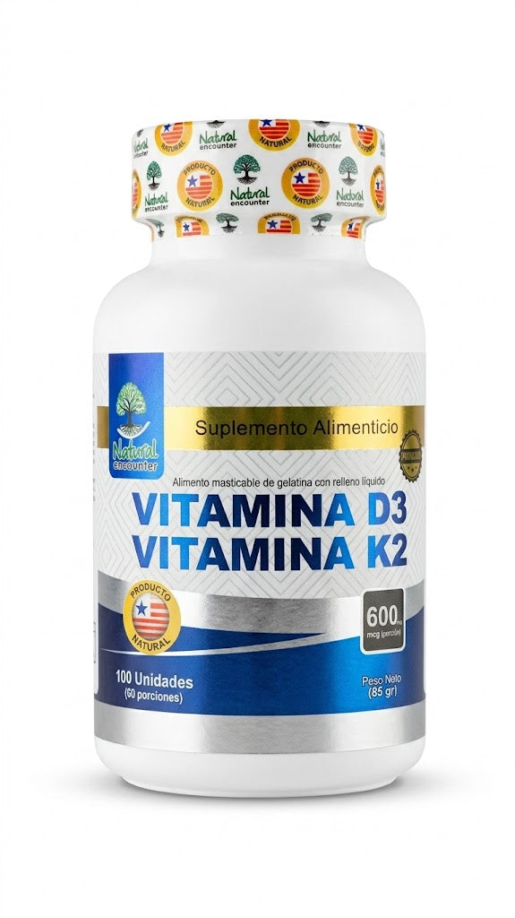Vitamina D3 + K2 x100 Natural Encounter — SKU 000618
