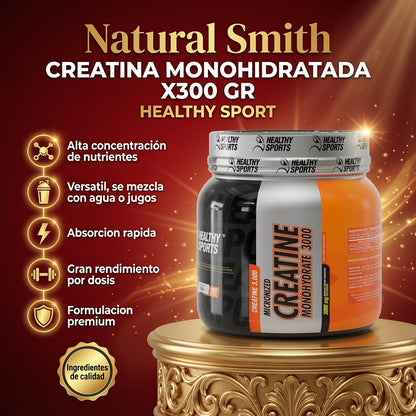 CREATINA MONOHIDRATADA X300 GR  HEALTHY SPORT ia_2