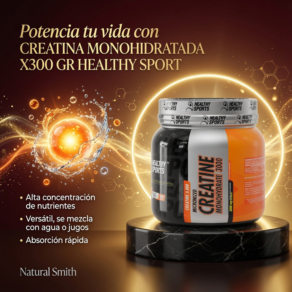 CREATINA MONOHIDRATADA X300 GR  HEALTHY SPORT ia_3