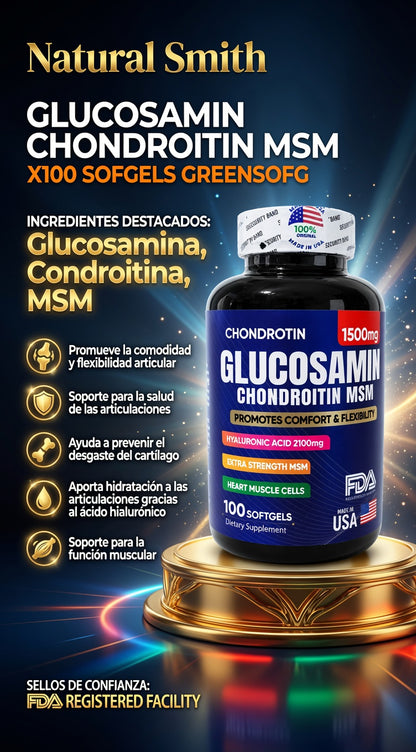 GLUCOSAMIN CHONDROITIN MSM X100 SOFGELS GREENSOFG ia_2