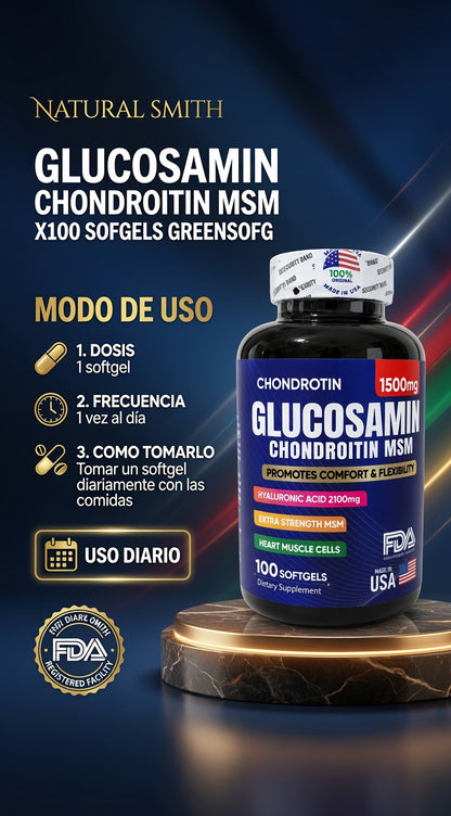 GLUCOSAMIN CHONDROITIN MSM X100 SOFGELS GREENSOFG ia_4