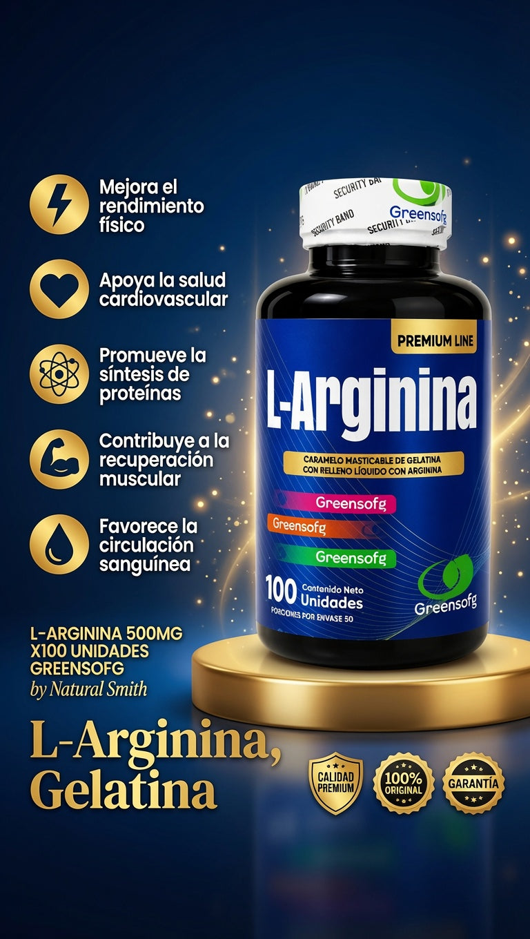 L-ARGININA 500MG X100 UNIDADES GREENSOFG ia_2
