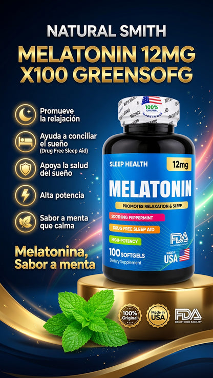 MELATONIN 12MG X100 GREENSOFG ia_2