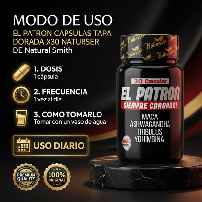 EL PATRON CAPSULAS TAPA DORADA X30 NATURSER ia_4