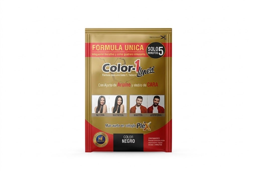 TINTE COLOR-1 NEGRO 30ML INTERBEL — SKU 000735