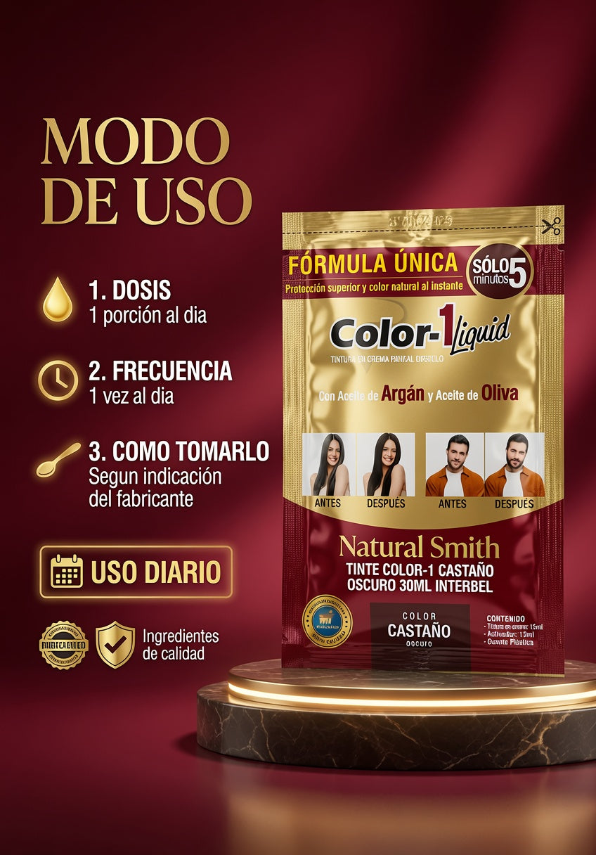 TINTE COLOR-1 CASTAÑO OSCURO 30ML INTERBEL ia_4