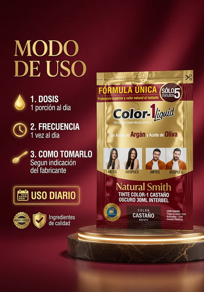 TINTE COLOR-1 CASTAÑO OSCURO 30ML INTERBEL ia_4