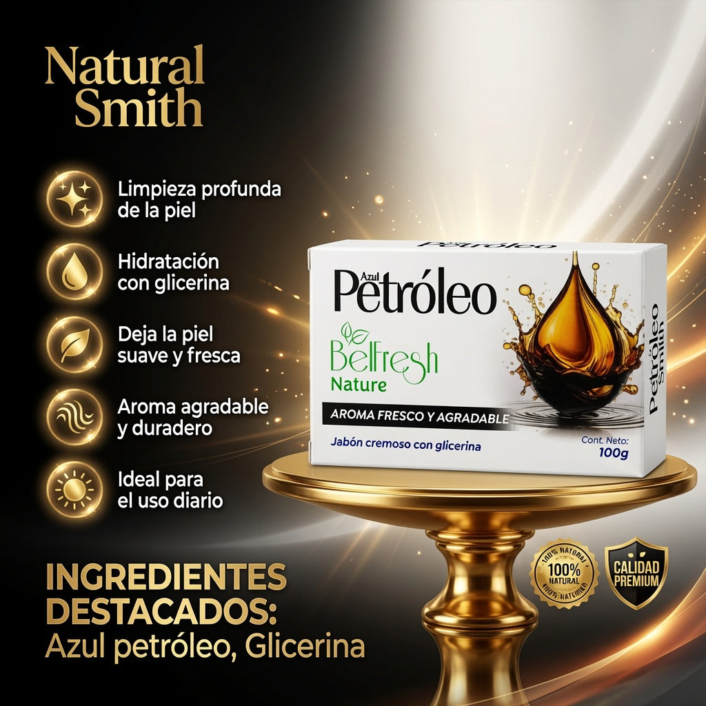 JABON AZUL PETROLEO 100GR BELFRESH ia_2