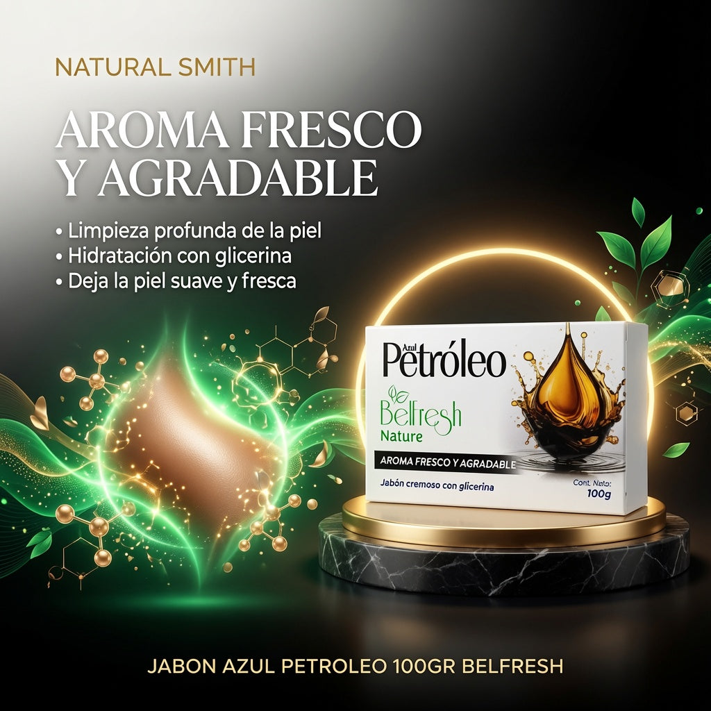 JABON AZUL PETROLEO 100GR BELFRESH ia_3