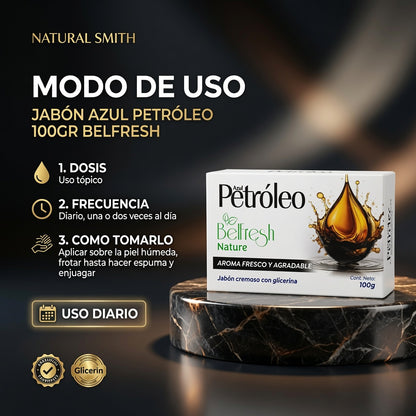 JABON AZUL PETROLEO 100GR BELFRESH ia_4