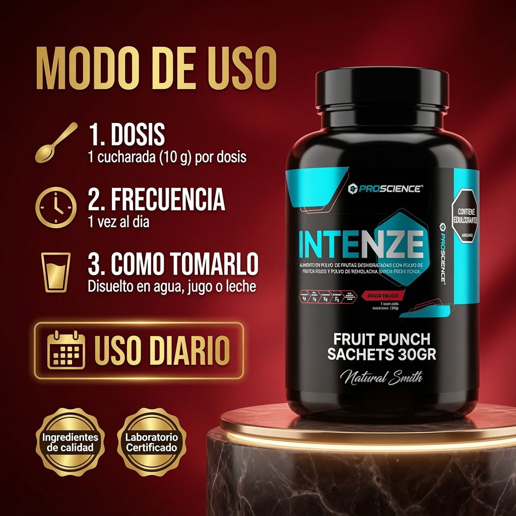 INTENZE FRUIT PUNCH SACHETS 30GR PROSCIENCE ia_4