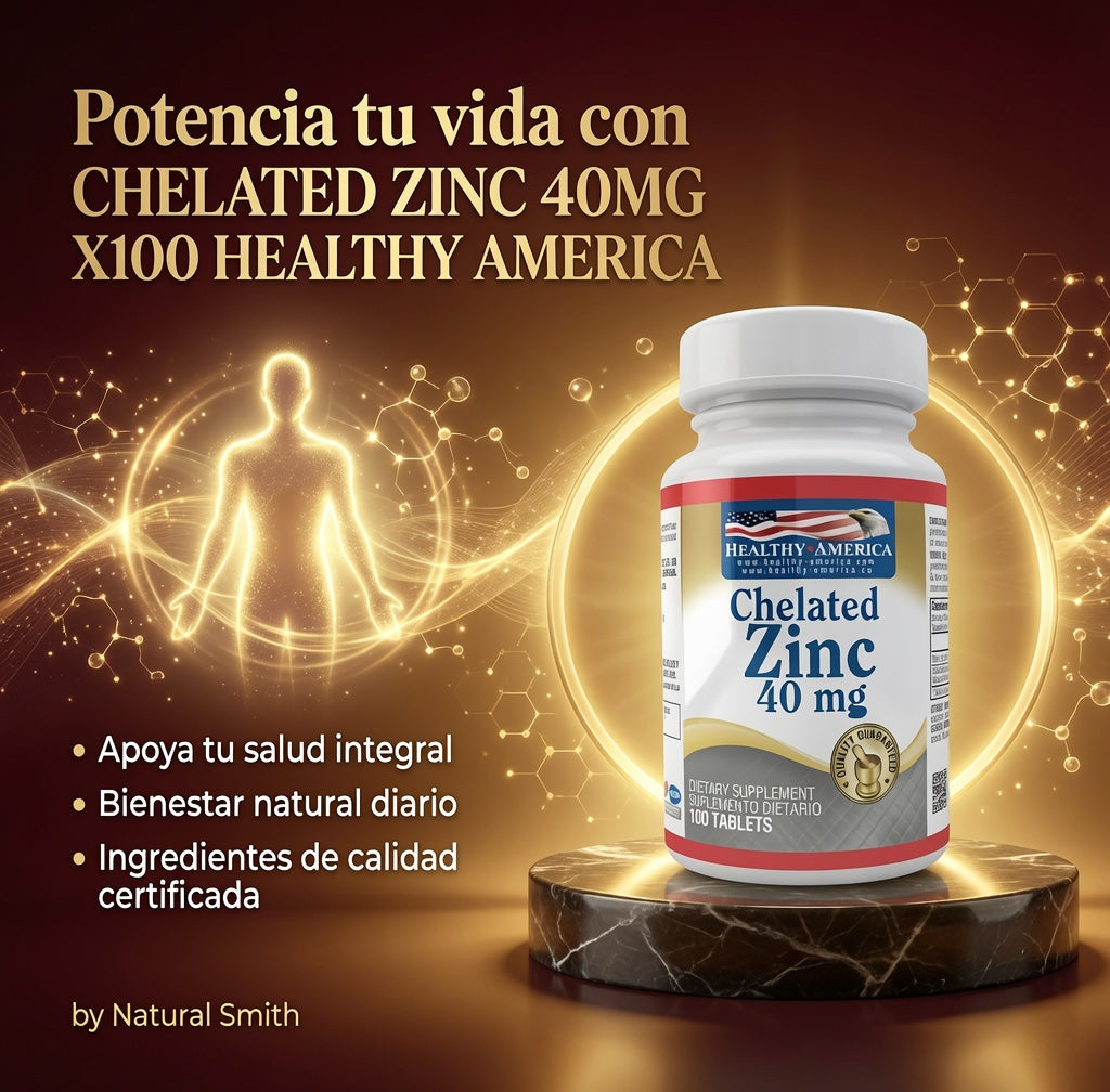 CHELATED ZINC 40MG X100 HEALTHY AMERICA ia_3