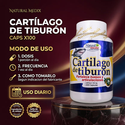 CARTILAGO DE TIBURON CAPS X100 NATURAL MEDIX ia_4