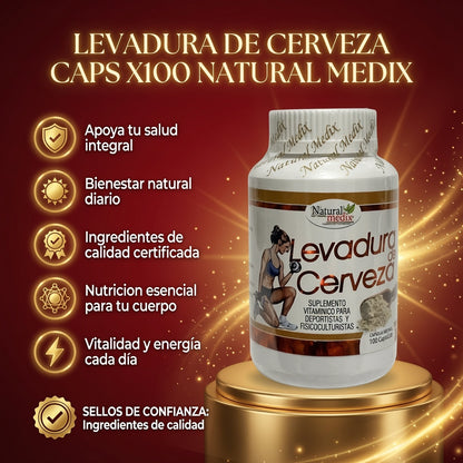 LEVADURA DE CERVEZA CAPS X100 NATURAL MEDIX ia_2