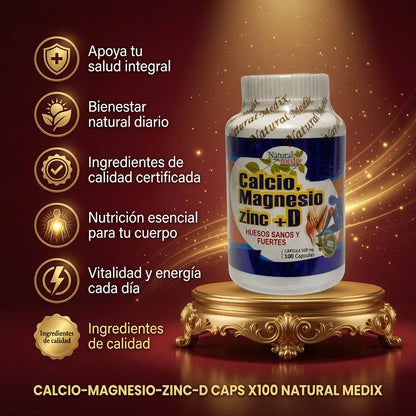 CALCIO-MAGNESIO-ZINC-D CAPS X100 NATURAL MEDIX ia_2